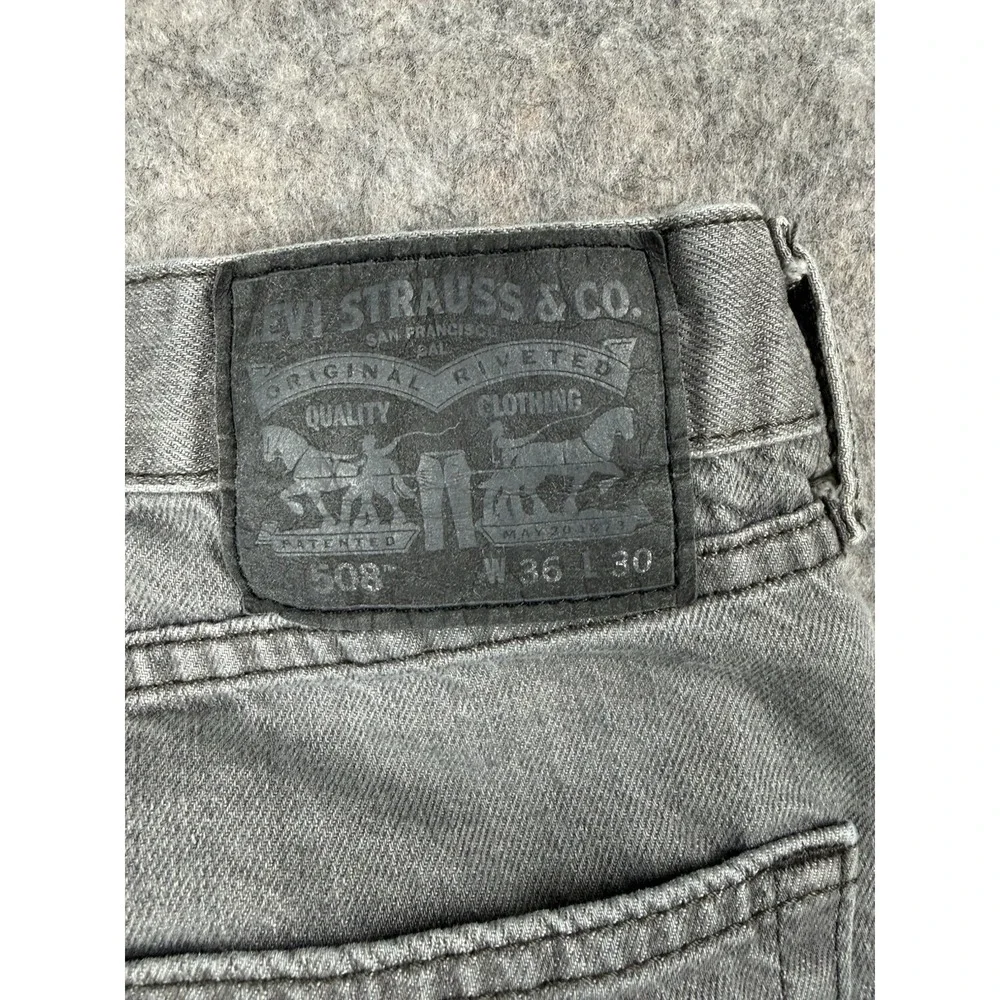 Levi‎ Strauss & Co 508 Mens Size 36x30 Denim Jeans Gray Straight Leg